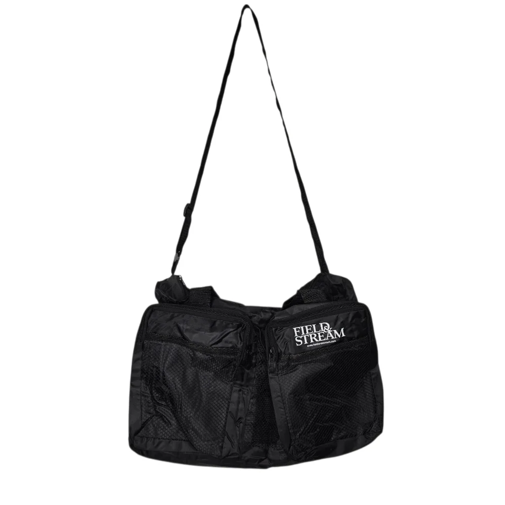 Field & Stream Black Outdoor Travel Fishing Full Zip Crossbody Duffle Bag